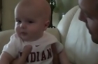 Baby's Funny Reaction to Daddy's Fake Cry