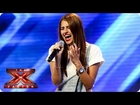 Hannah Shears sings Sky Scraper by Demi Lovato -- Arena Auditions Week 4 -- The X Factor 2013