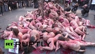 Spain: 50 naked Spaniards in animal rights orgy *Explicit Material*