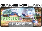 Pikmin 3 - Armored Mawdad Boss Fight in Garden of Hope Part 1 - Gameplay Footage