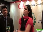 Miss Amber Bukhari of (ICAP) talking Jeevey Pakistan News in Educational Expo (PC) Lahore.