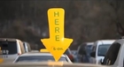 S-Oil : Ballons jaune indicateurs de place de parking